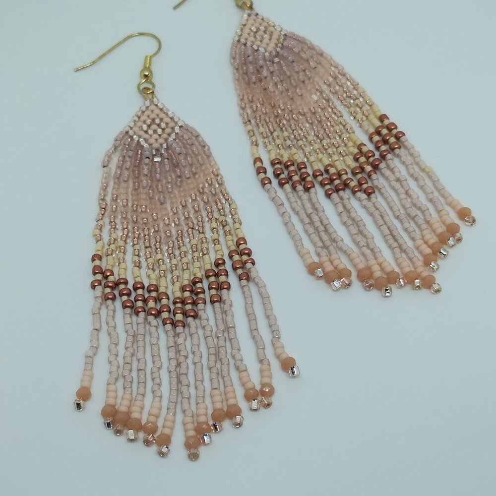 Handmade Luano Fringe Earrings - Picture 4 of 7
